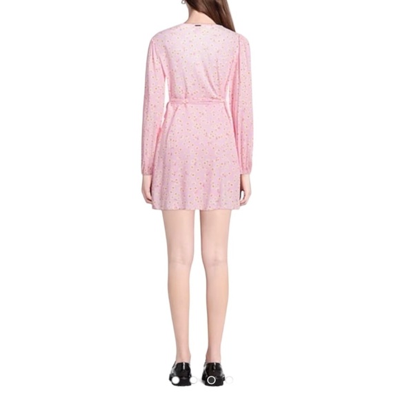 😍2/$20 NWT Billabong Sz XS Floral Pink Wrap Dress - Picture 2 of 13